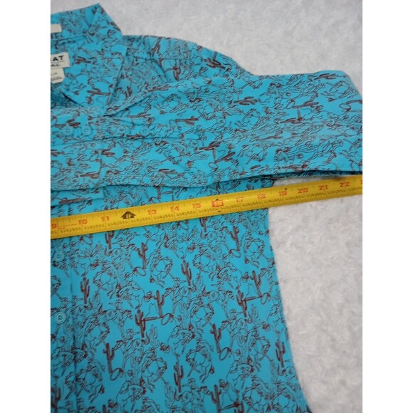 ARIAT REAL (WESTERN) FITTED BUTTON LONG SLEEVE SHIRT SIZE: LARGE - Picture 4 of 12